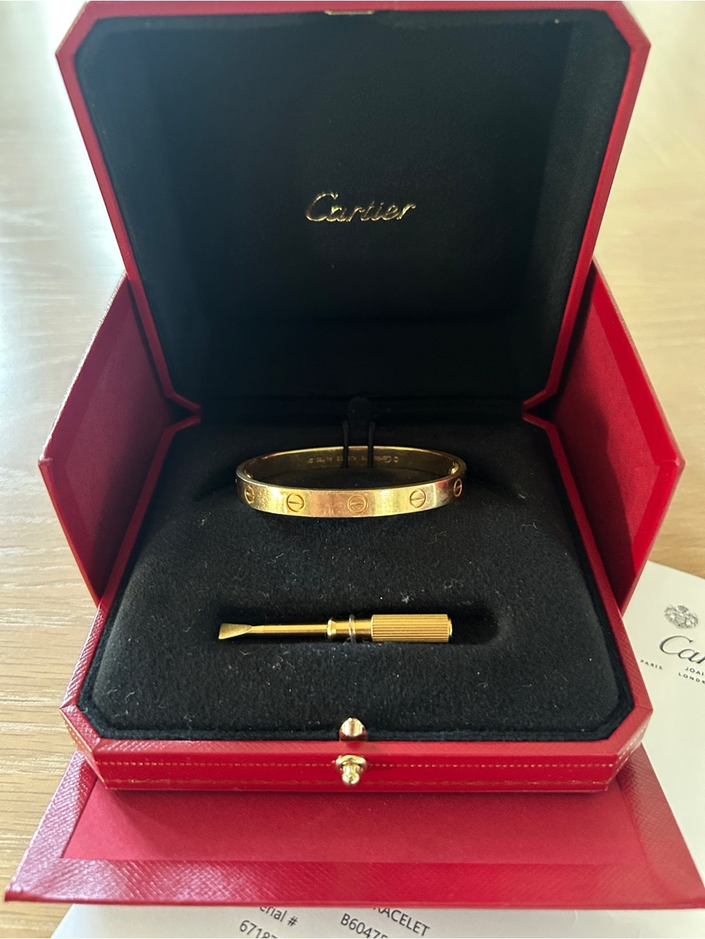 Cartier 18k Gold Love Bracelet 16cm